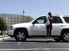 Black leggings frilly socks and fuck me pumps